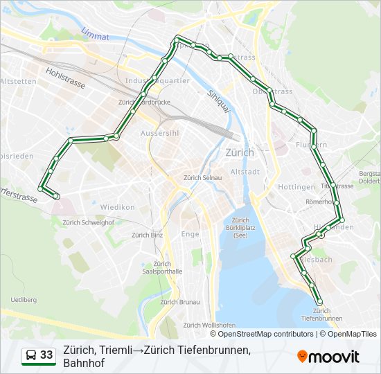 33 Bus Line Map
