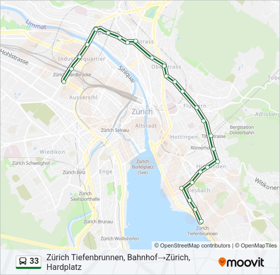 33 Bus Line Map
