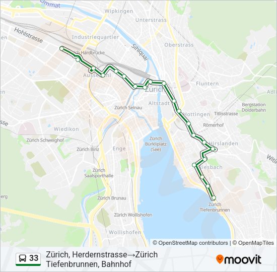 33 Bus Line Map