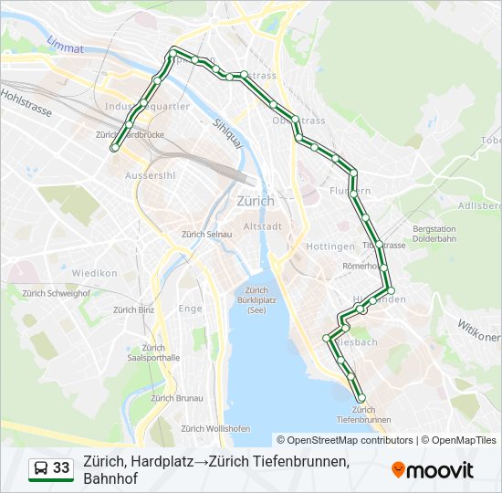 33 Bus Line Map