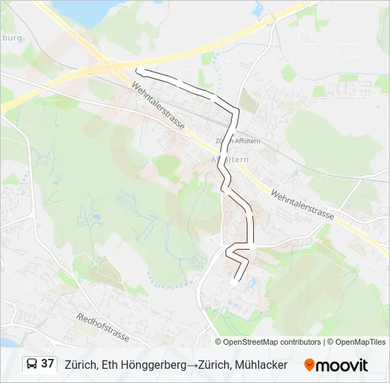 37 Bus Line Map