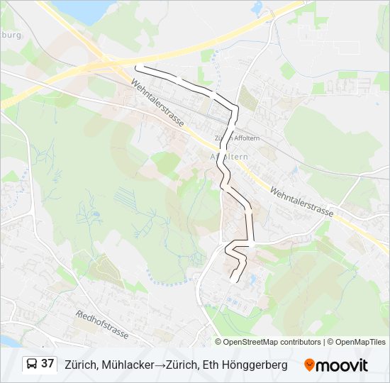 37 Bus Line Map