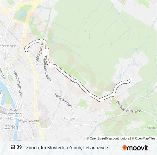 39 Bus Line Map
