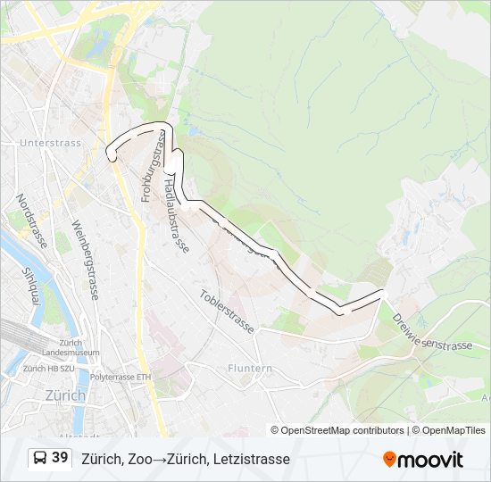 39 Bus Line Map