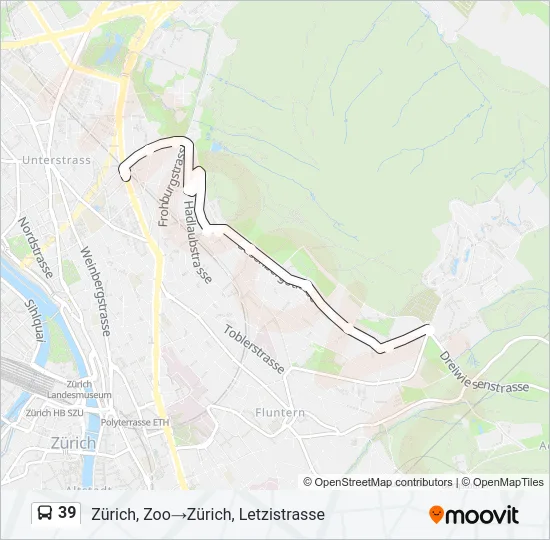 39 Bus Line Map