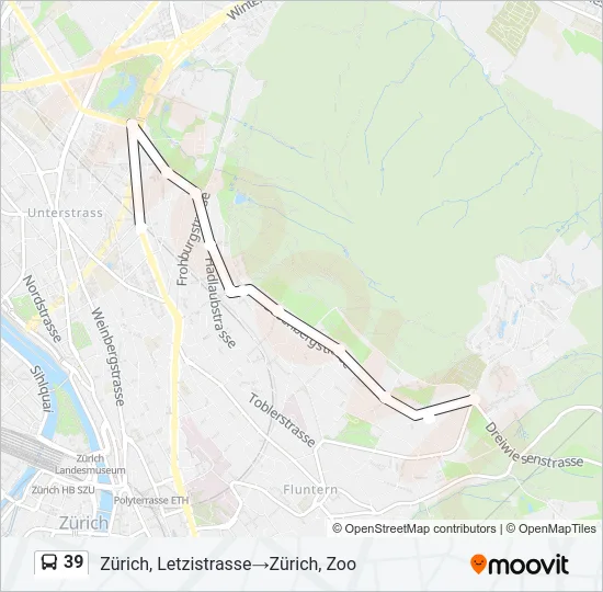 39 Bus Line Map