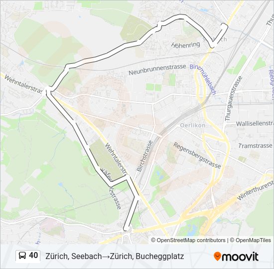 40 Bus Line Map