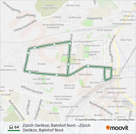64 Bus Line Map
