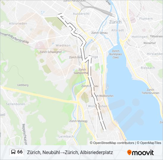 66 Bus Line Map