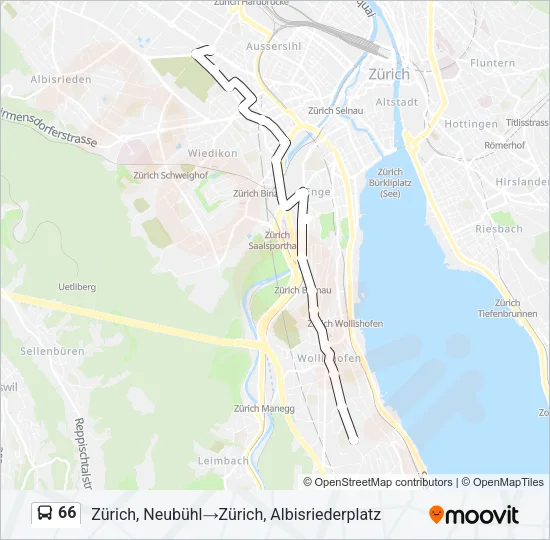 66 Bus Line Map