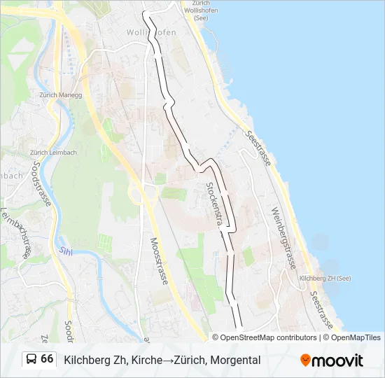 66 Bus Line Map
