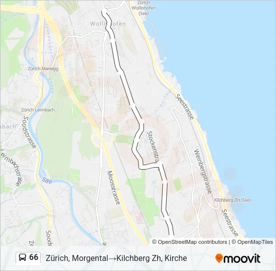 66 Bus Line Map