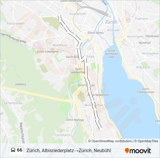 66 Bus Line Map
