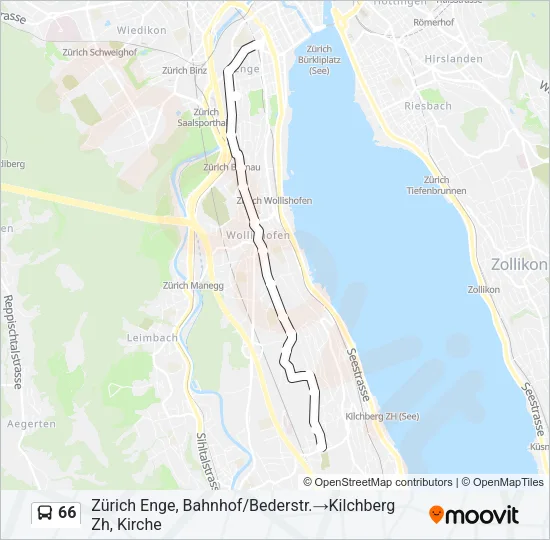66 Bus Line Map
