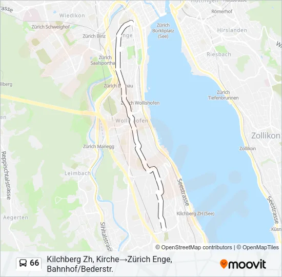 66 Bus Line Map
