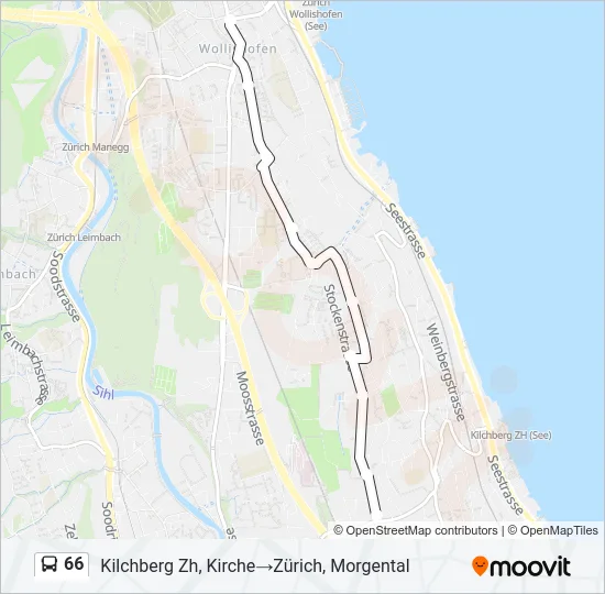 66 Bus Line Map