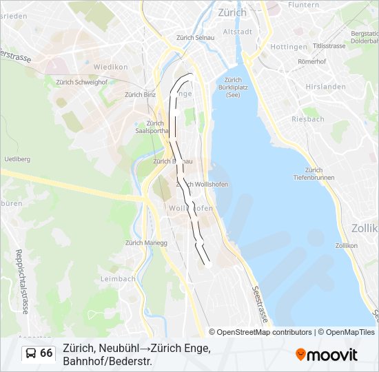 66 Bus Line Map