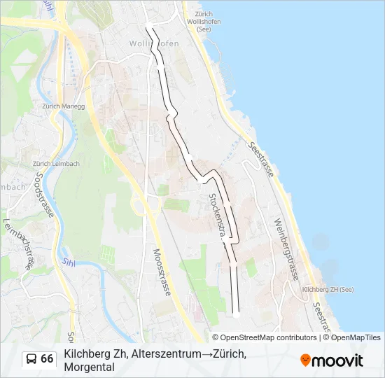 66 Bus Line Map