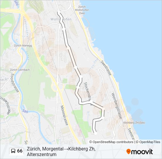 66 Bus Line Map