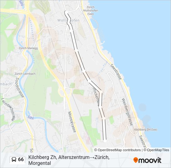 66 Bus Line Map