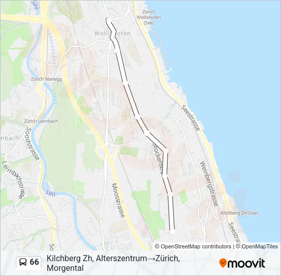 66 Bus Line Map