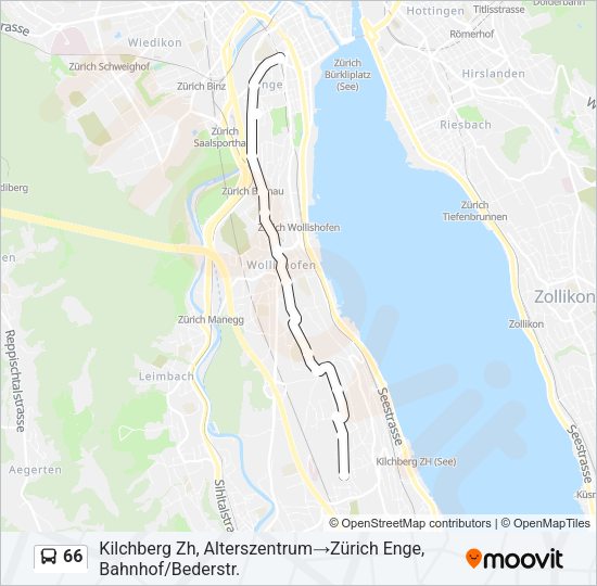 66 Bus Line Map
