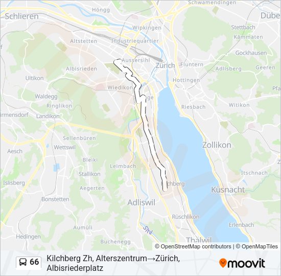 66 Bus Line Map