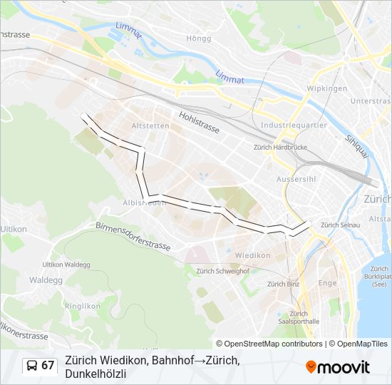 67 Bus Line Map