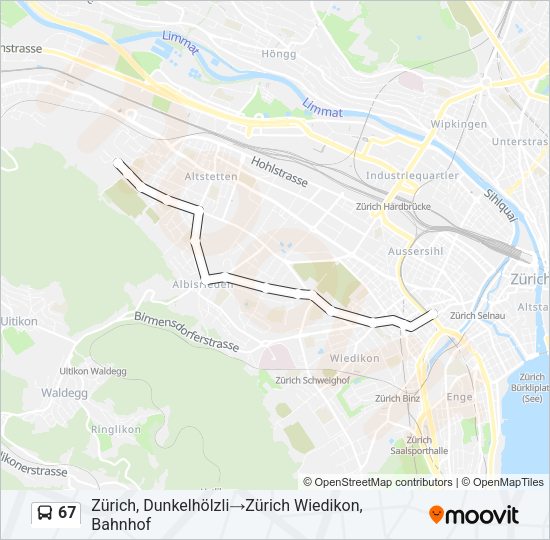 67 Bus Line Map