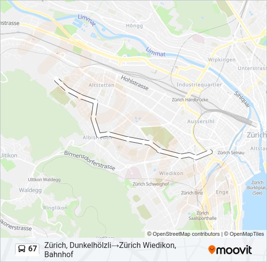 67 Bus Line Map