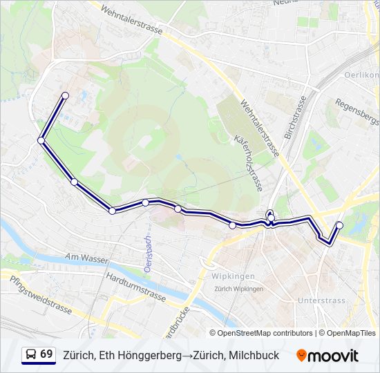 69 Bus Line Map