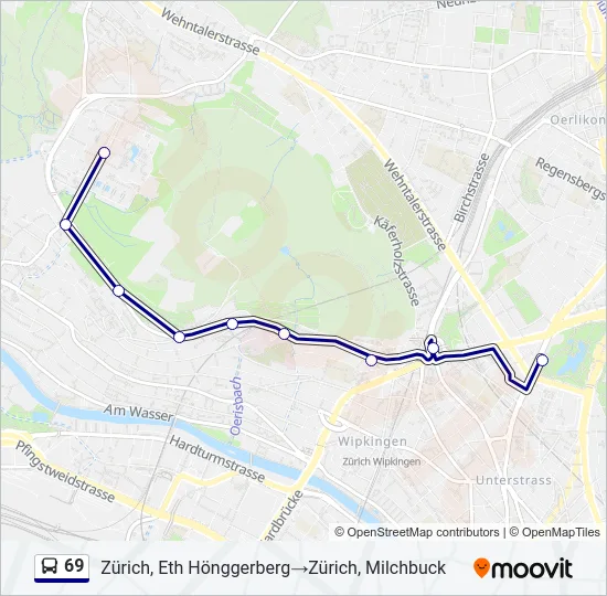 69 Bus Line Map