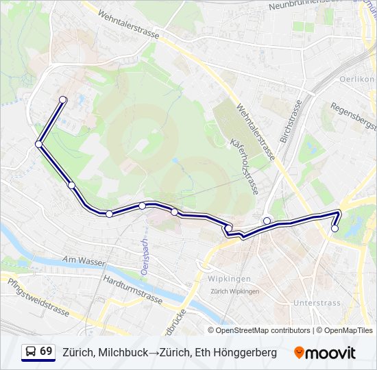 69 Bus Line Map