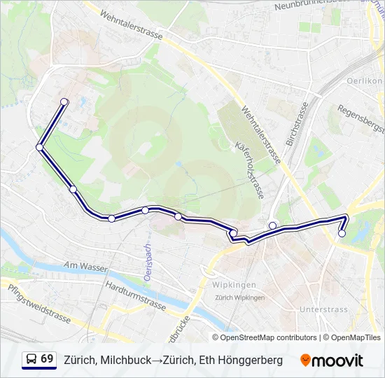 69 Bus Line Map