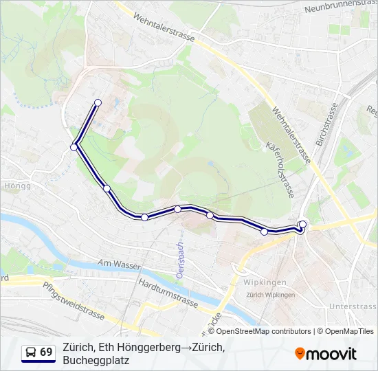 69 Bus Line Map