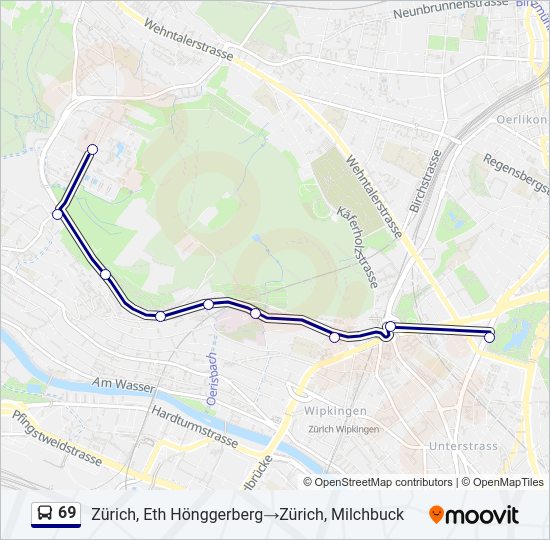69 Bus Line Map