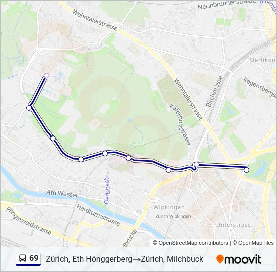69 Bus Line Map