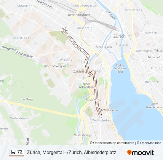 72 bus Line Map