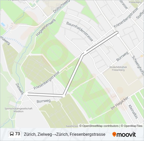 73 Bus Line Map