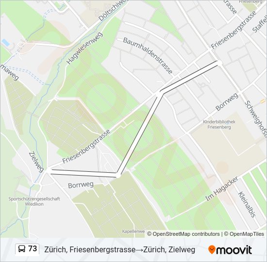 73 Bus Line Map