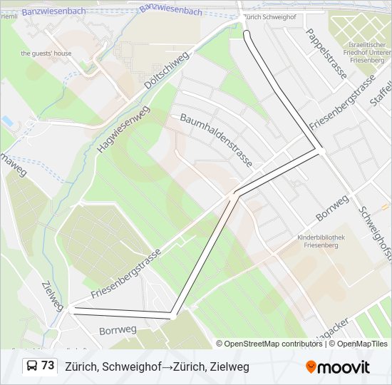 73 Bus Line Map