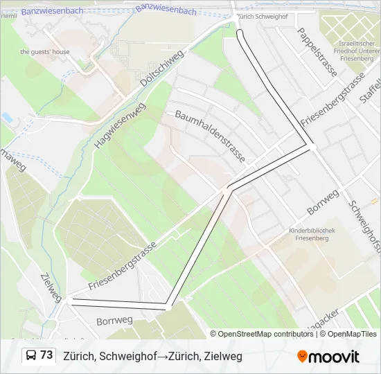 73 Bus Line Map
