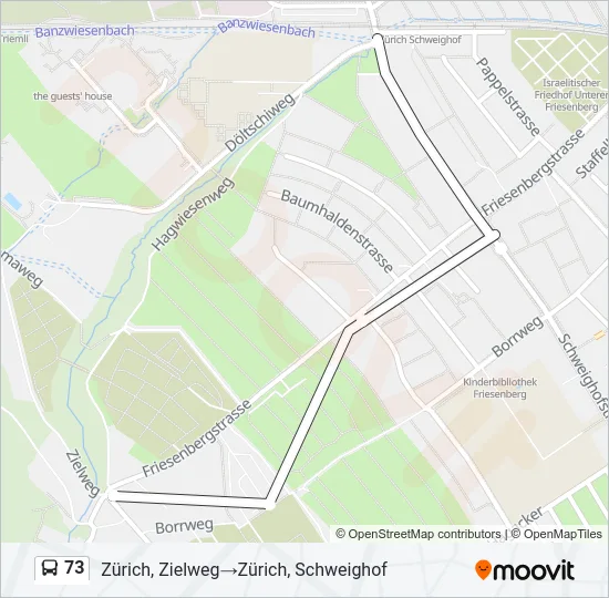 73 Bus Line Map