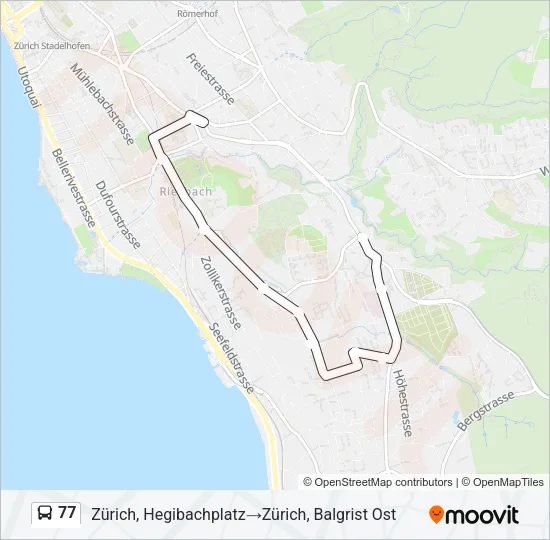 77 Bus Line Map