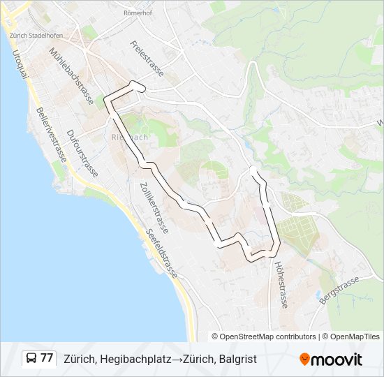 77 Bus Line Map
