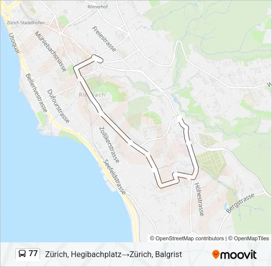 77 Bus Line Map