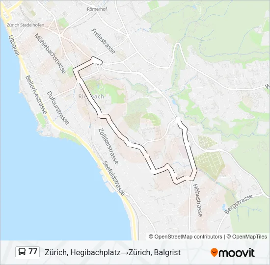 77 Bus Line Map