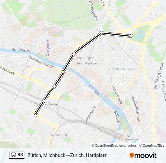 83 Bus Line Map