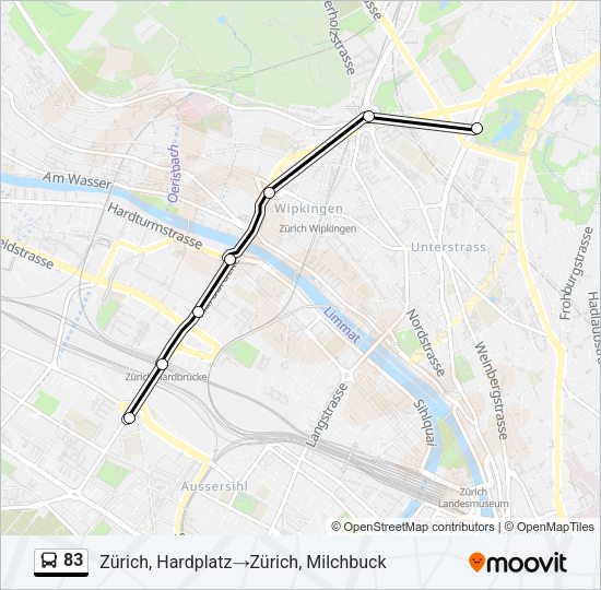 83 Bus Line Map