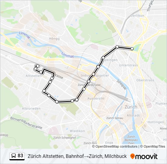 83 Bus Line Map